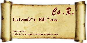 Csizmár Rózsa névjegykártya